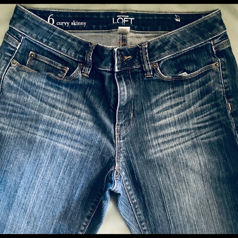 ANN TAYLOR LOFT CURVY FIT SKINNY JEANS SIZE 6